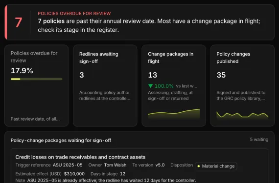 Accounting Policy & Memo Library running on sample data