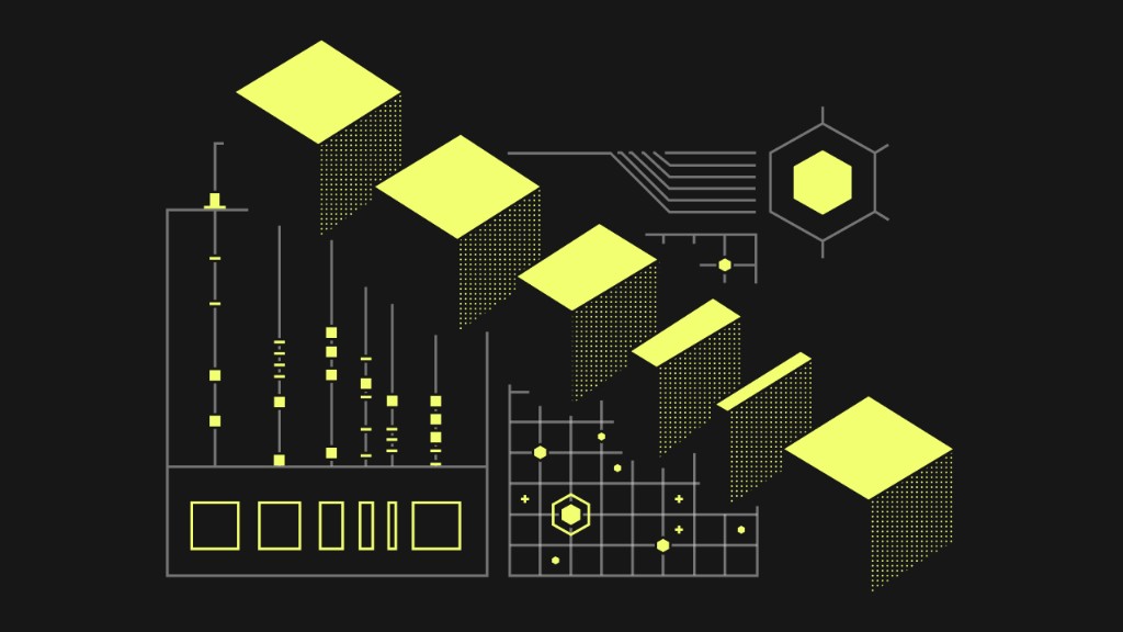 Abstract neon yellow wireframe mesh layers on dark background representing AI data stacks and IT workflow automation