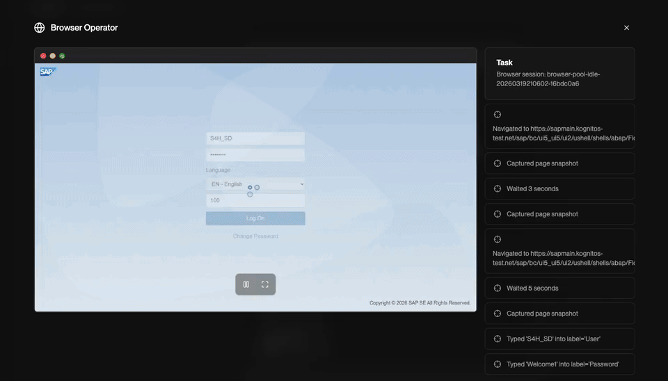 Browser automation driving web workflows