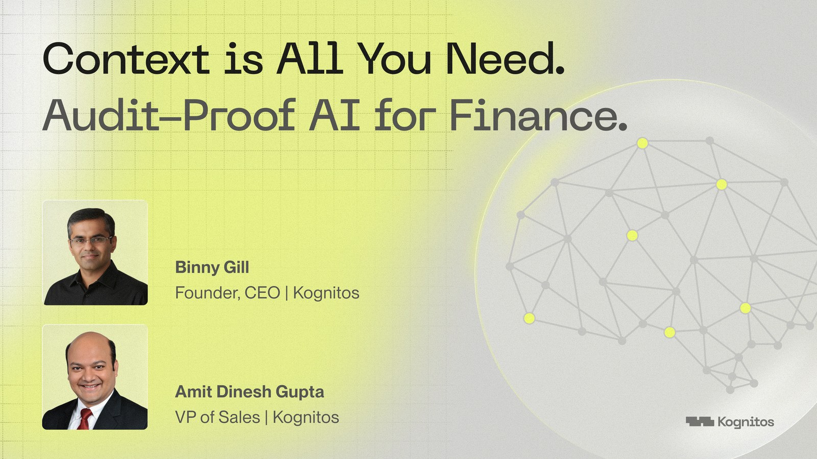 Kognitos live webinar: Context Is All You Need, Audit-Proof AI for Finance, August 26