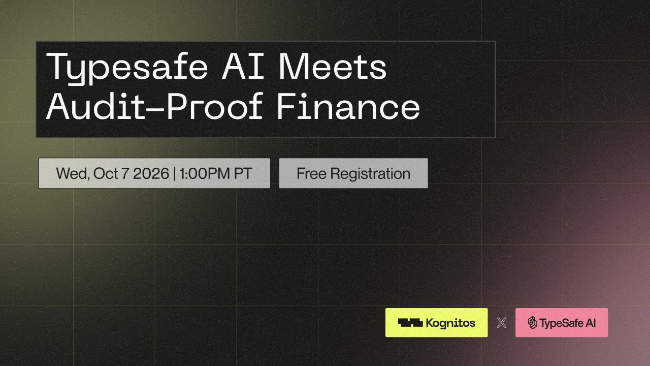 TypeSafe AI Meets Audit-Proof Finance. Live webinar, Wednesday October 7, 2026, 1:00 PM Pacific.