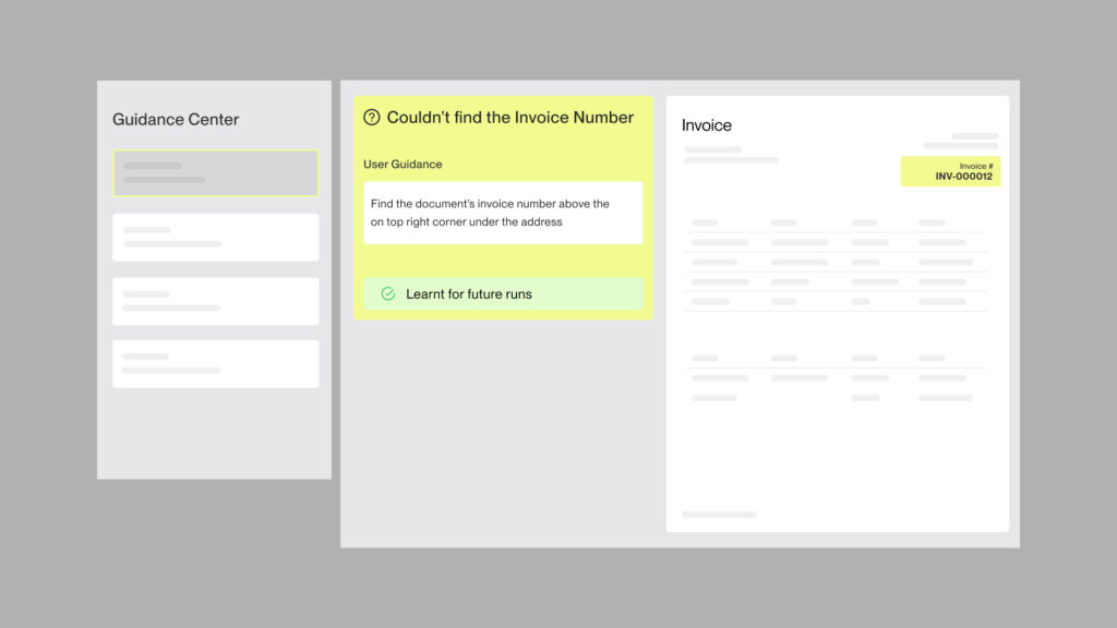 Image of Kognitos platform step 3 in creating an AI agent