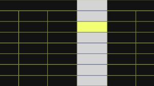 Abstract graphic of a spreadsheet grid with a single yellow cell highlighted, symbolizing a focus on financial data or processes.